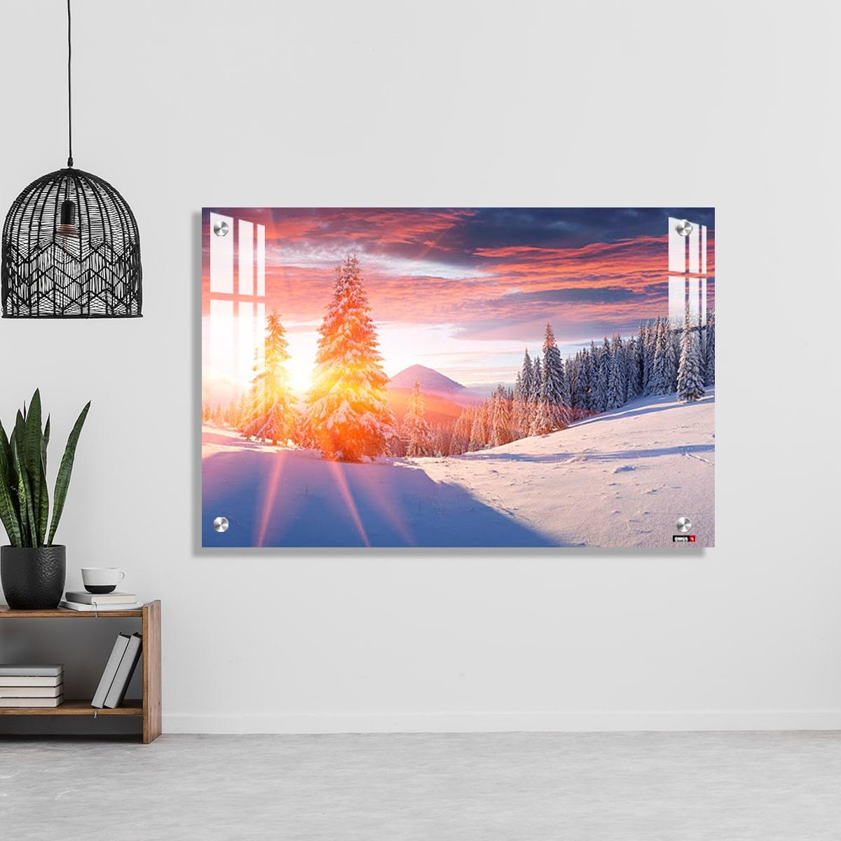 OMGs Acrylic Wall Decor - Winter Morning in The Mountains