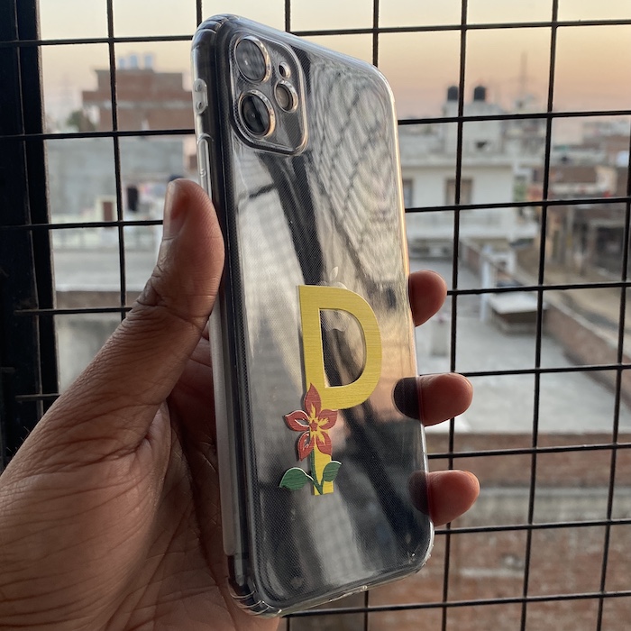 initials customised iphone case