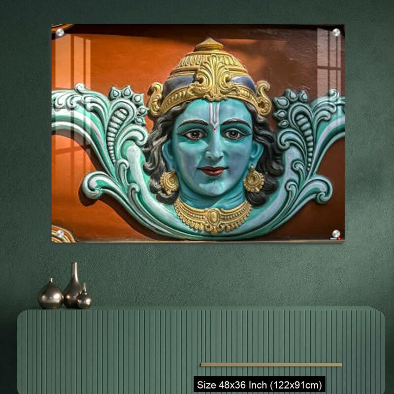 OMGs Acrylic Wall Decor Statue of Indian Hindu God Krishna OMGs